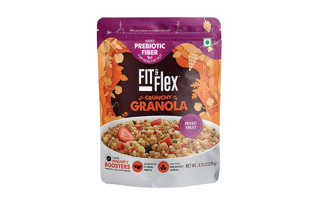 Fit & Flex Crunchy Granola Mix Fruit   Pack  275 grams